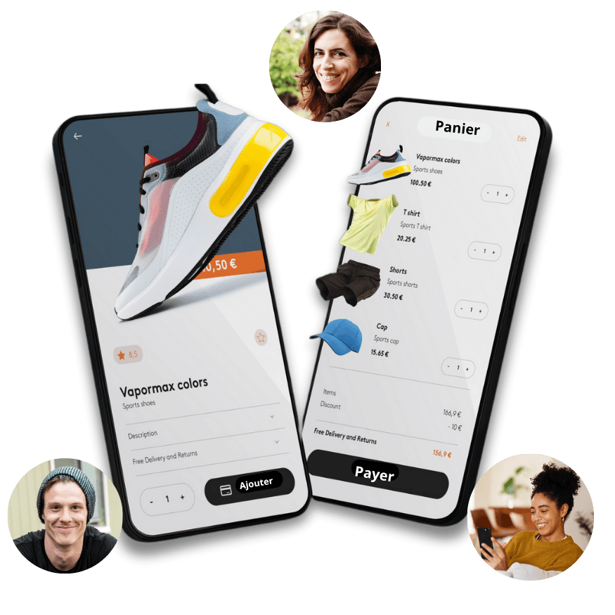 Illustration site web e-commerce